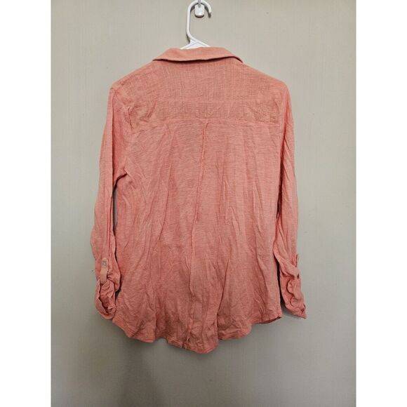 LUCKY Brand Womens Large Button Up Front Blouse Top Shirt Lightweight - Picture 6 of 6